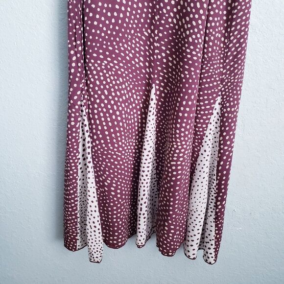 Rag & Bone Dirdre Wine Polka Dot Tank Dress - Picture 3 of 10
